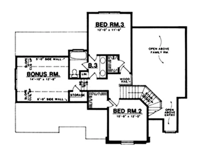 Second Floor Plan for House Plan #448612
