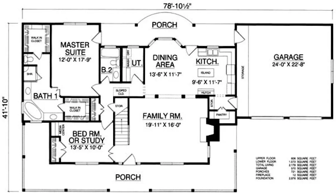 Main Floor Plan for House Plan #449712