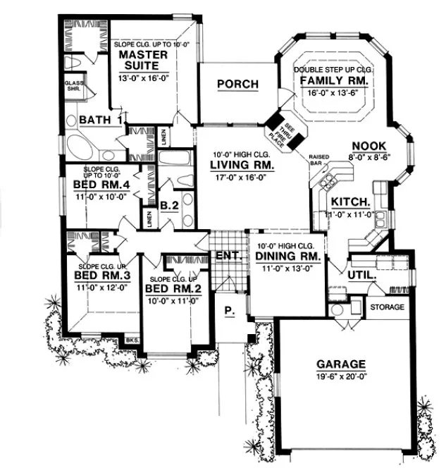Main Floor Plan for House Plan #445912