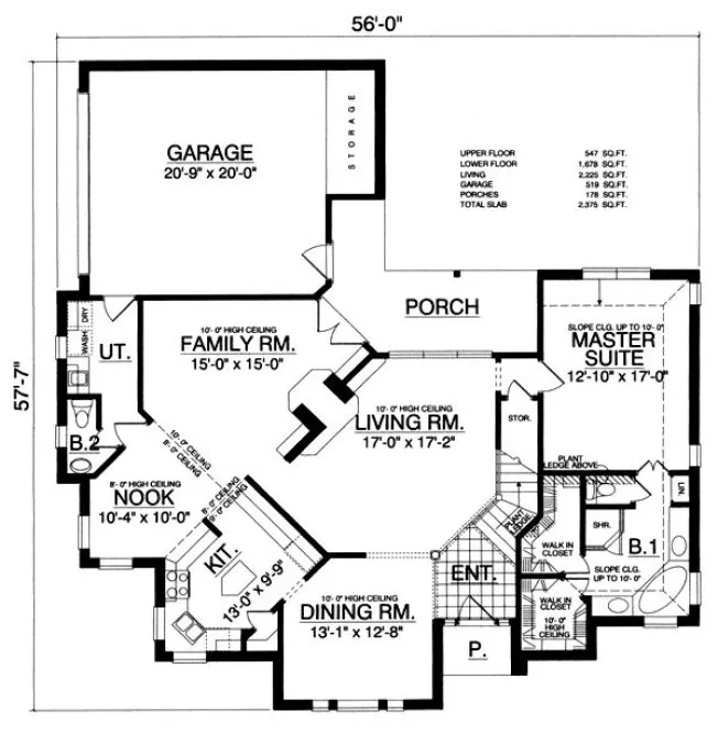 Main Floor Plan for House Plan #445222