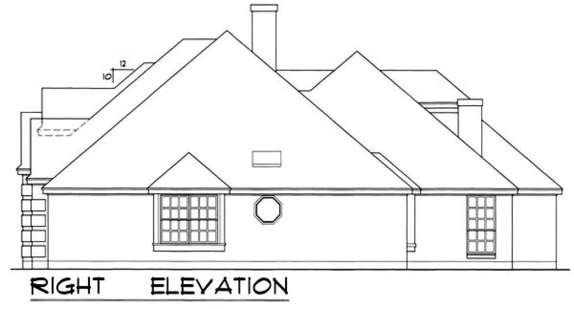 Right Elevation for House Plan #440422