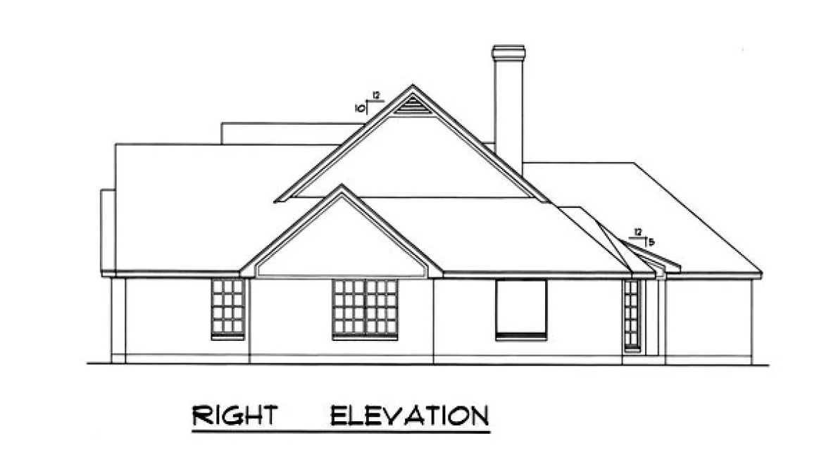 Right Elevation for House Plan #446922