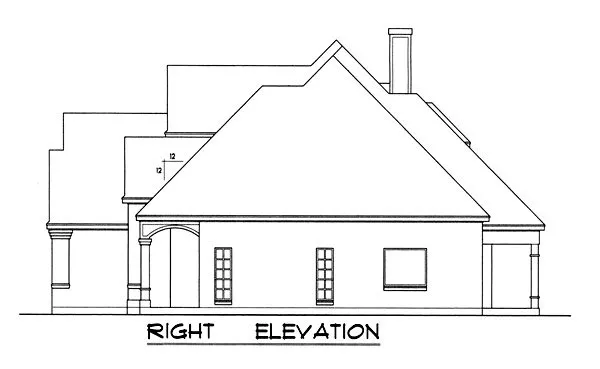 Right Elevation for House Plan #447922