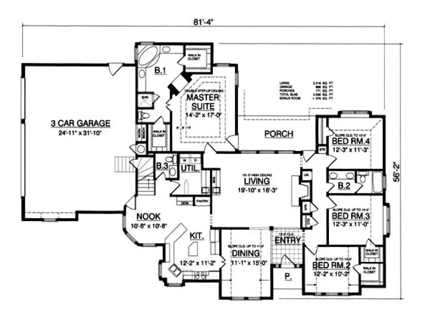 Main Floor Plan for House Plan #446132