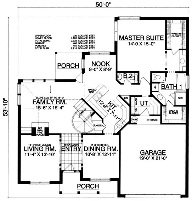 Main Floor Plan for House Plan #442232