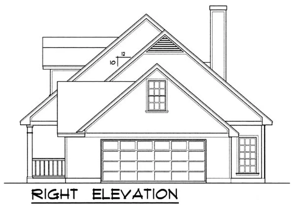 Right Elevation for House Plan #440332