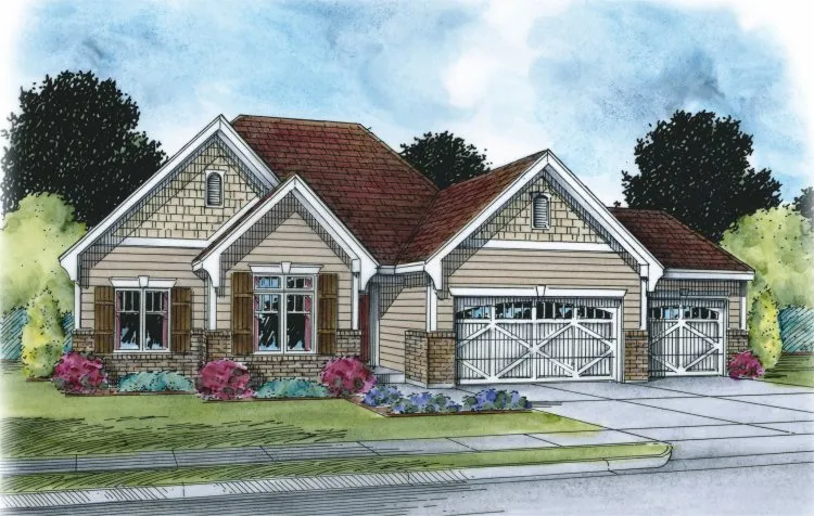 Full Rendering for House Plan #155132