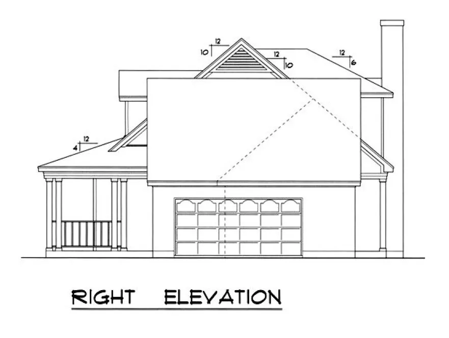 Right Elevation for House Plan #447242
