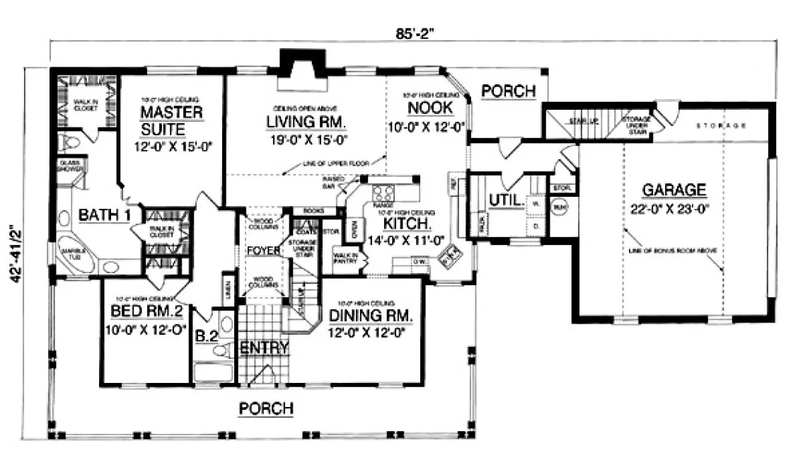 Main Floor Plan for House Plan #447242