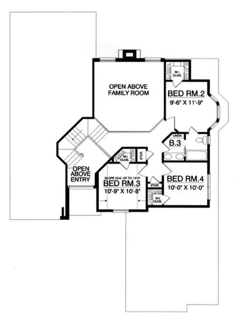 Second Floor Plan for House Plan #440442