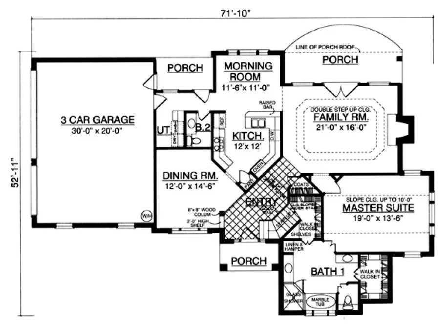 Main Floor Plan for House Plan #442542