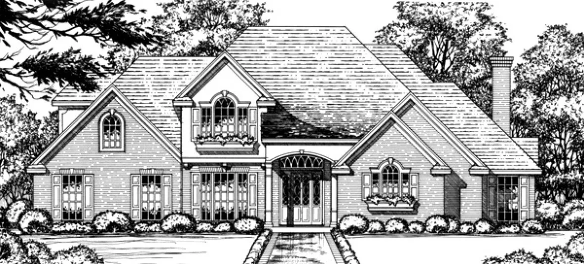 Full Rendering for House Plan #442542