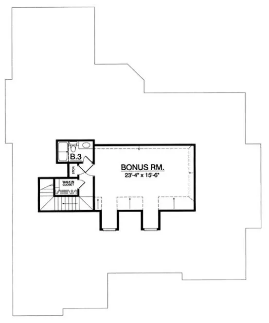 Second Floor Plan for House Plan #443942