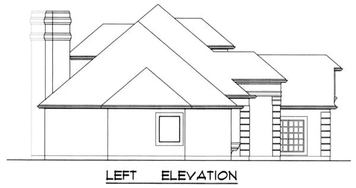 Left Elevation for House Plan #448152