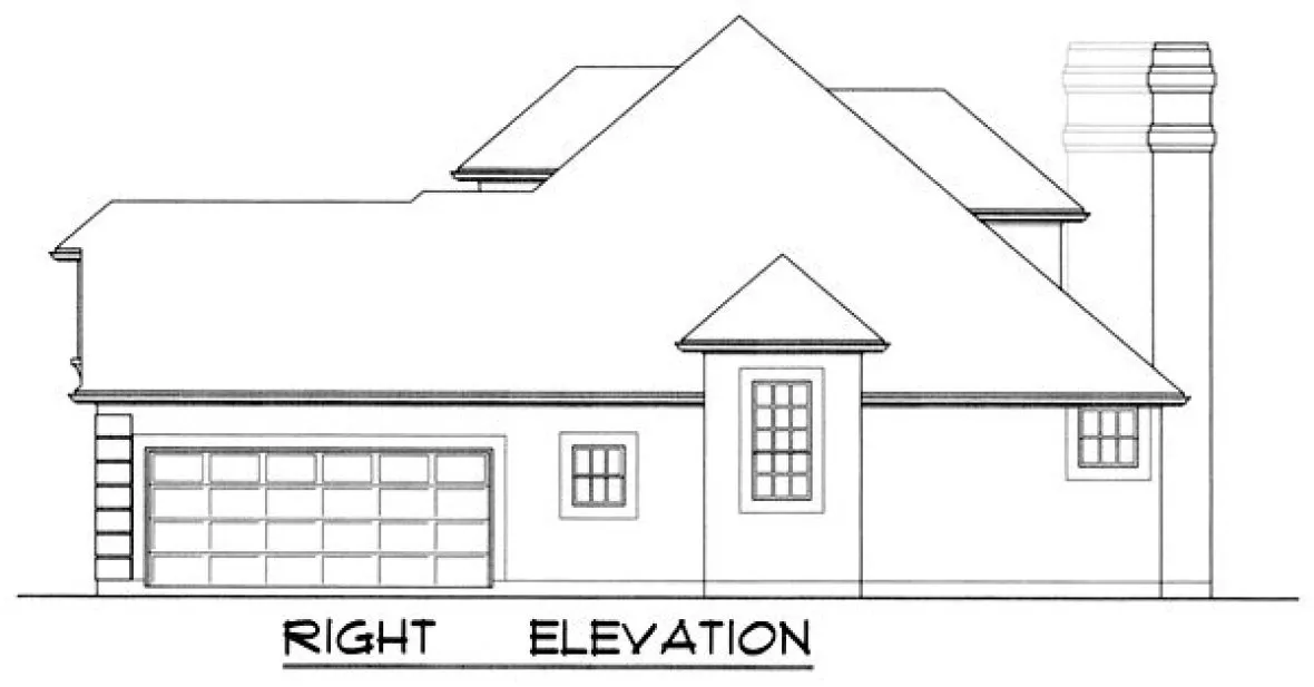 Right Elevation for House Plan #448152