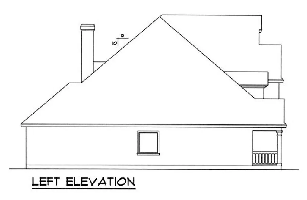 Left Elevation for House Plan #442752