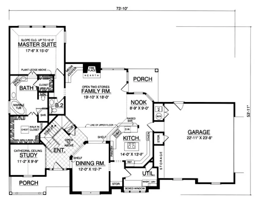 Main Floor Plan for House Plan #442752