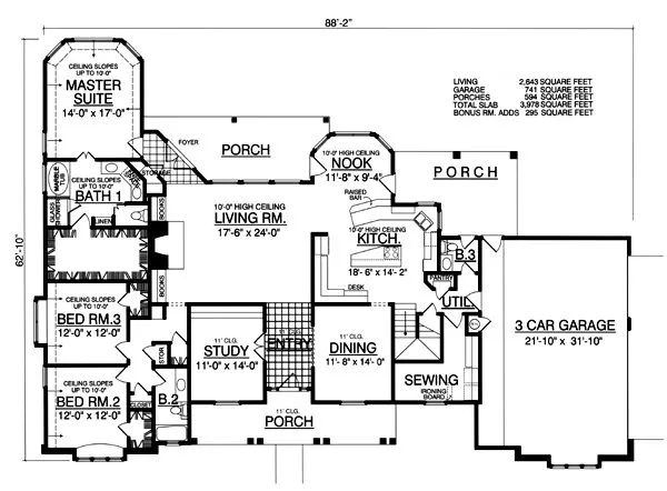 Main Floor Plan for House Plan #443462