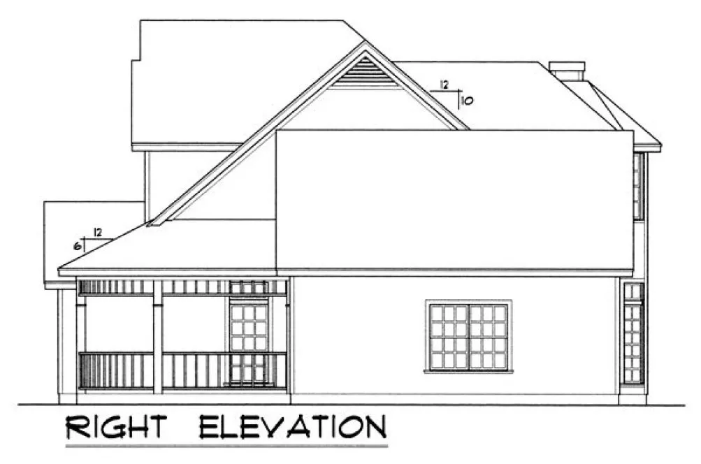Right Elevation for House Plan #444072