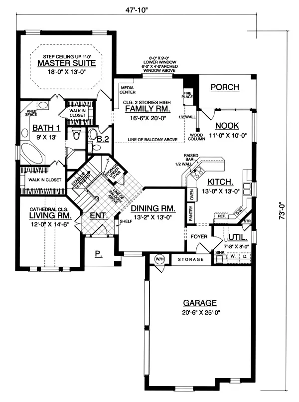 Main Floor Plan for House Plan #445072