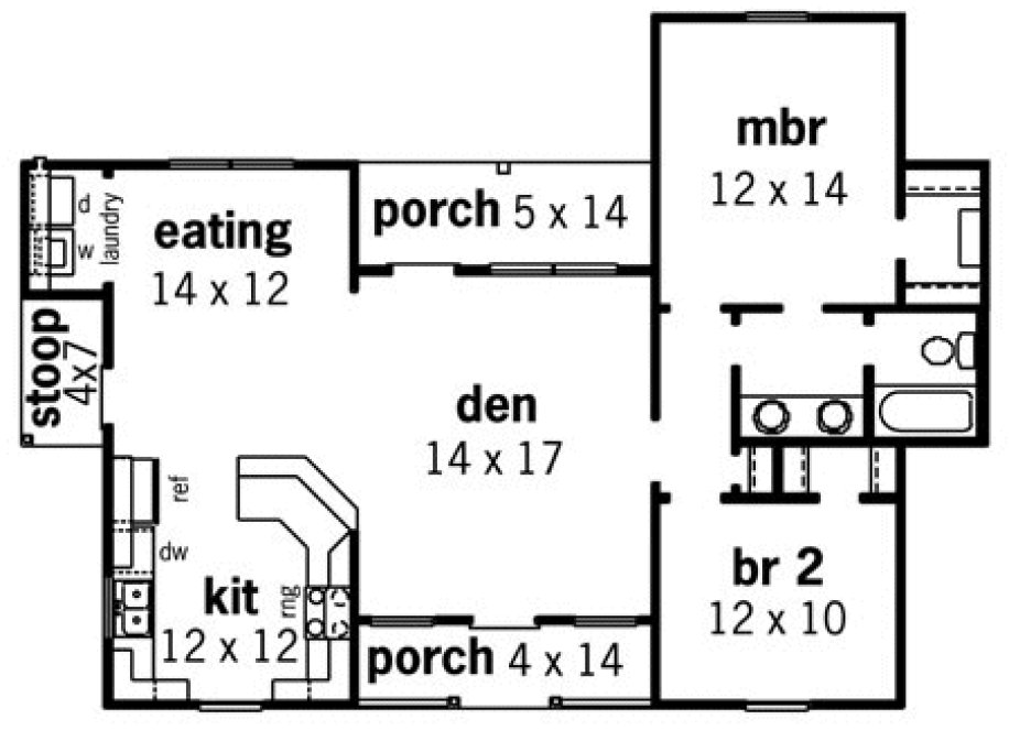 Main Floor Plan for House Plan #404001