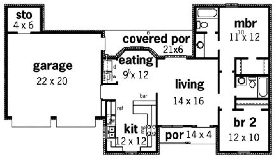 Main Floor Plan for House Plan #405001