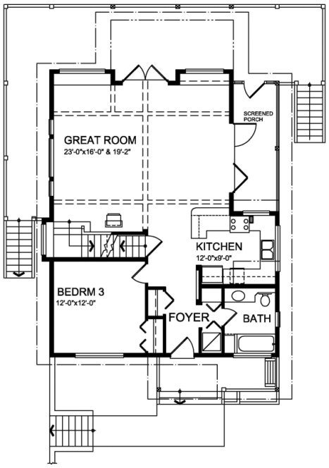 Main Floor Plan for House Plan #261471