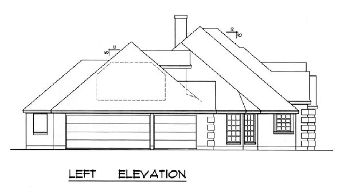 Left Elevation for House Plan #440272