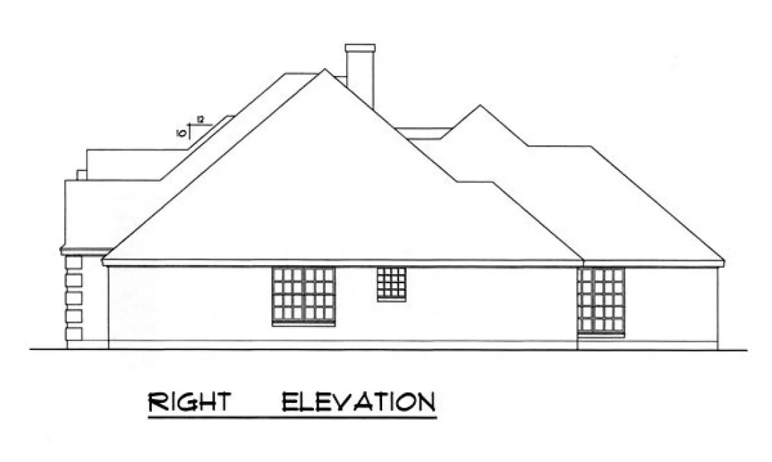 Right Elevation for House Plan #440272