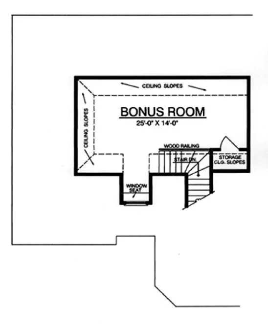Second Floor Plan for House Plan #440272