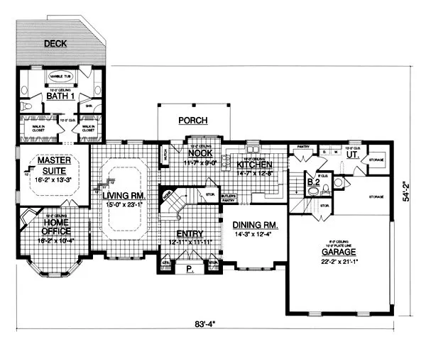 Main Floor Plan for House Plan #440472