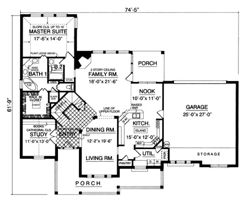 Main Floor Plan for House Plan #448672