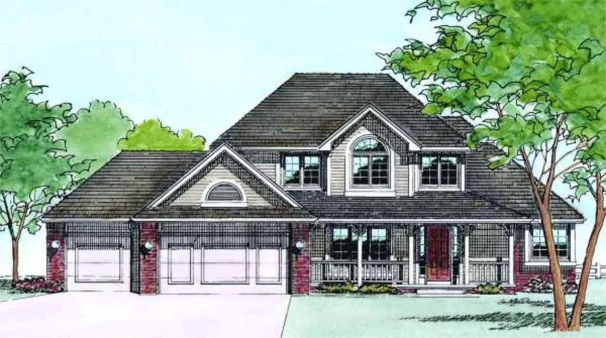 Full Rendering for House Plan #155822