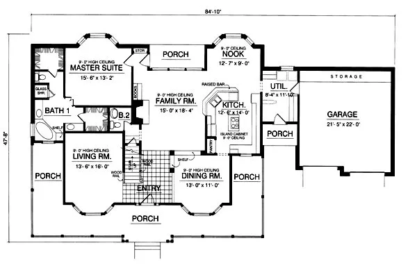 Main Floor Plan for House Plan #447892
