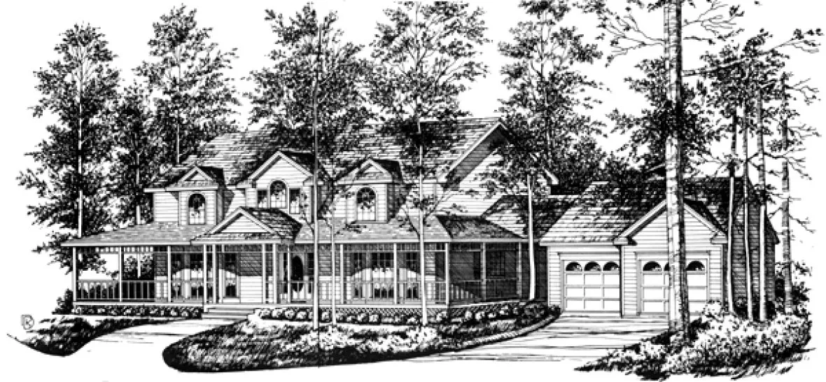 Full Rendering for House Plan #447892
