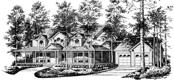 Full Rendering for House Plan #447892