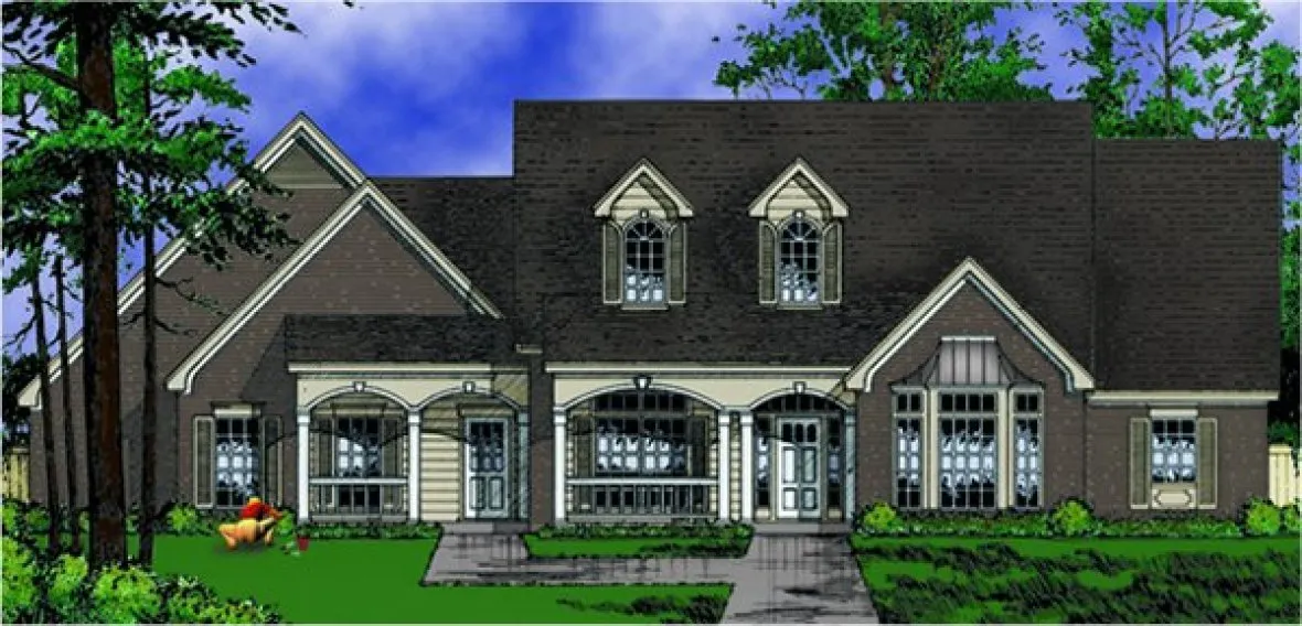 Full Rendering for House Plan #444033