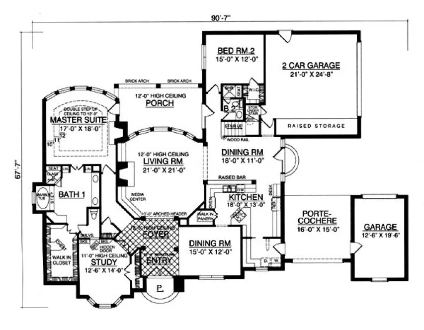 Main Floor Plan for House Plan #449363
