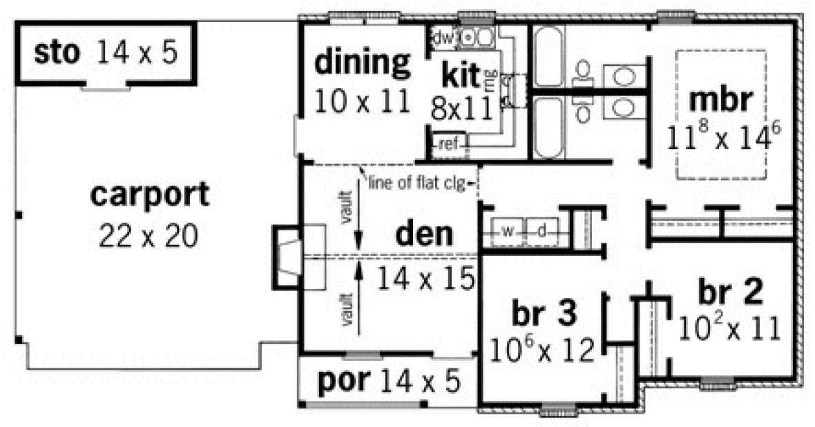 Main Floor Plan for House Plan #406011