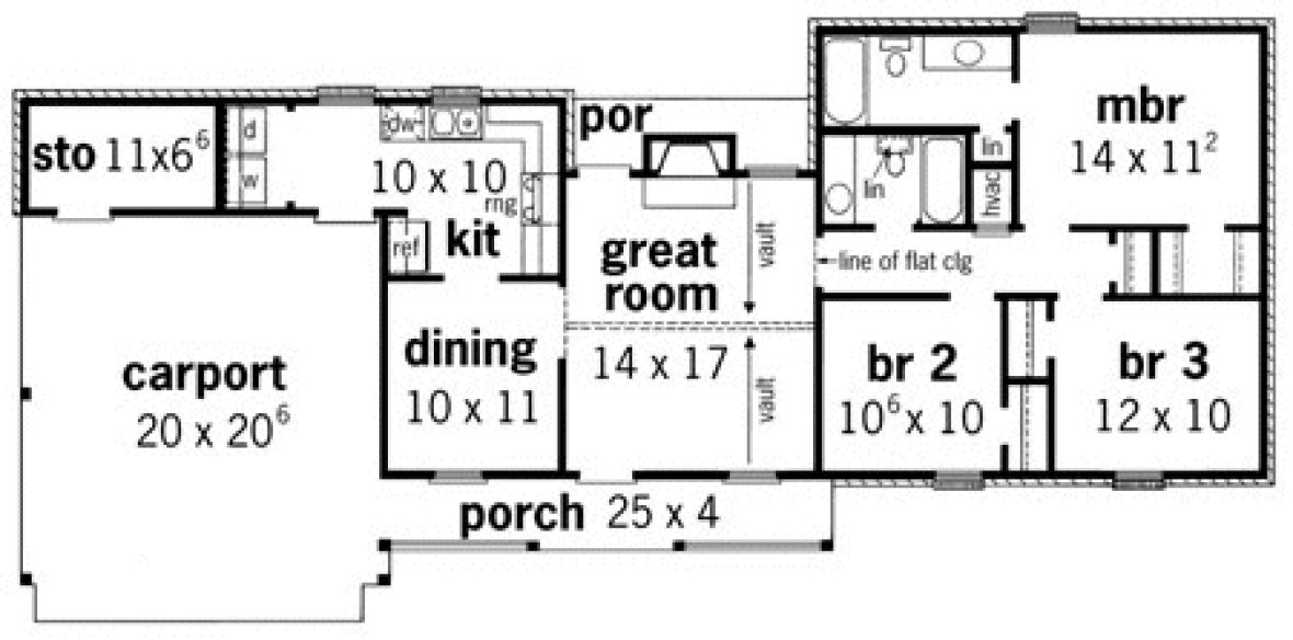 Main Floor Plan for House Plan #407011
