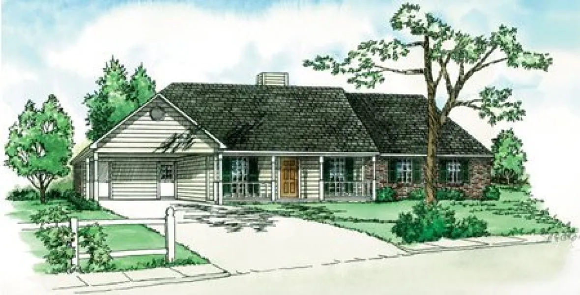 Full Rendering for House Plan #407011