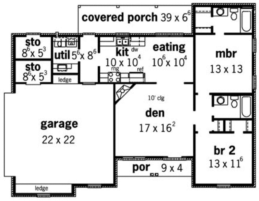 Main Floor Plan for House Plan #408011