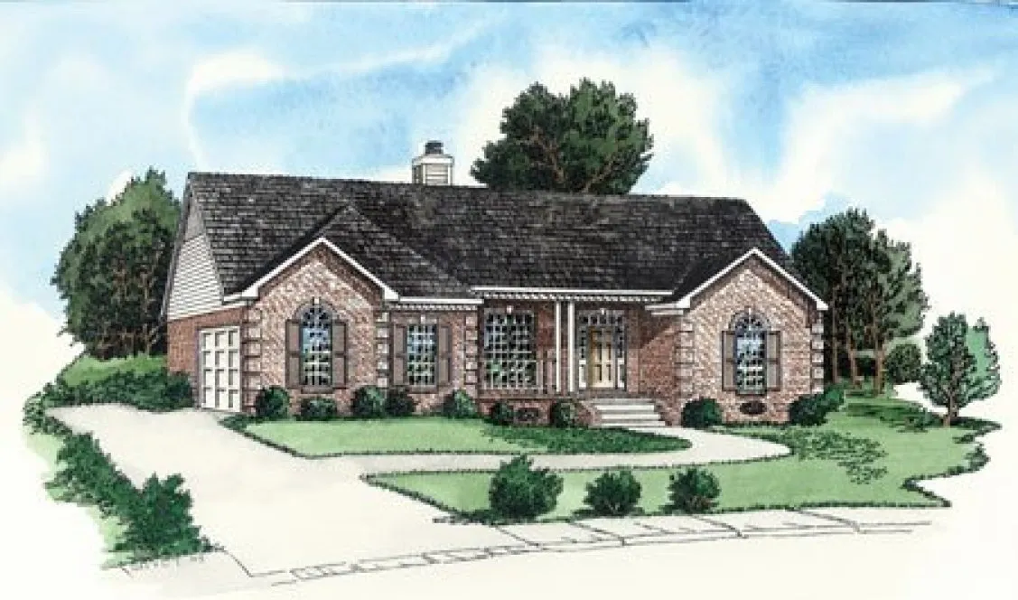 Full Rendering for House Plan #408011