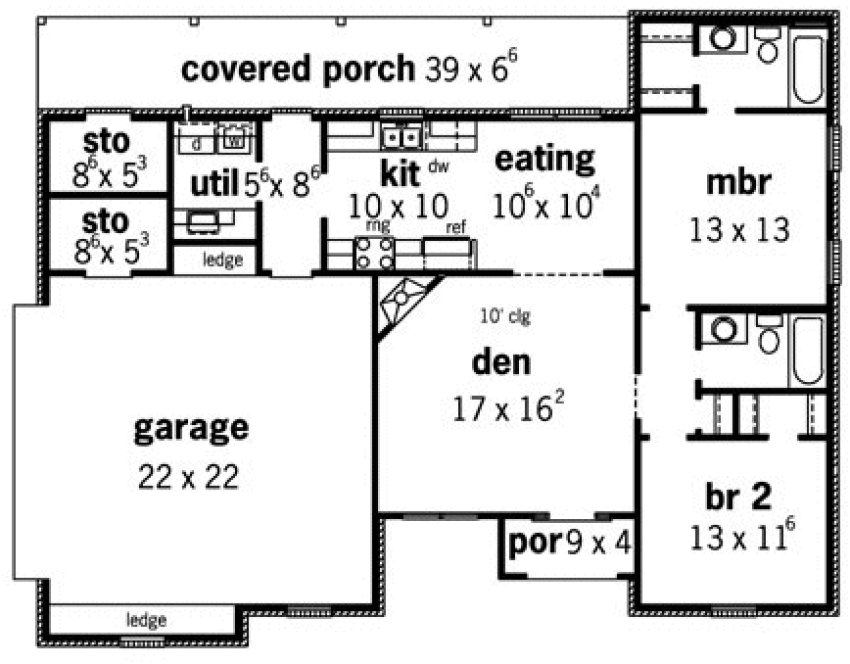 Main Floor Plan for House Plan #400111