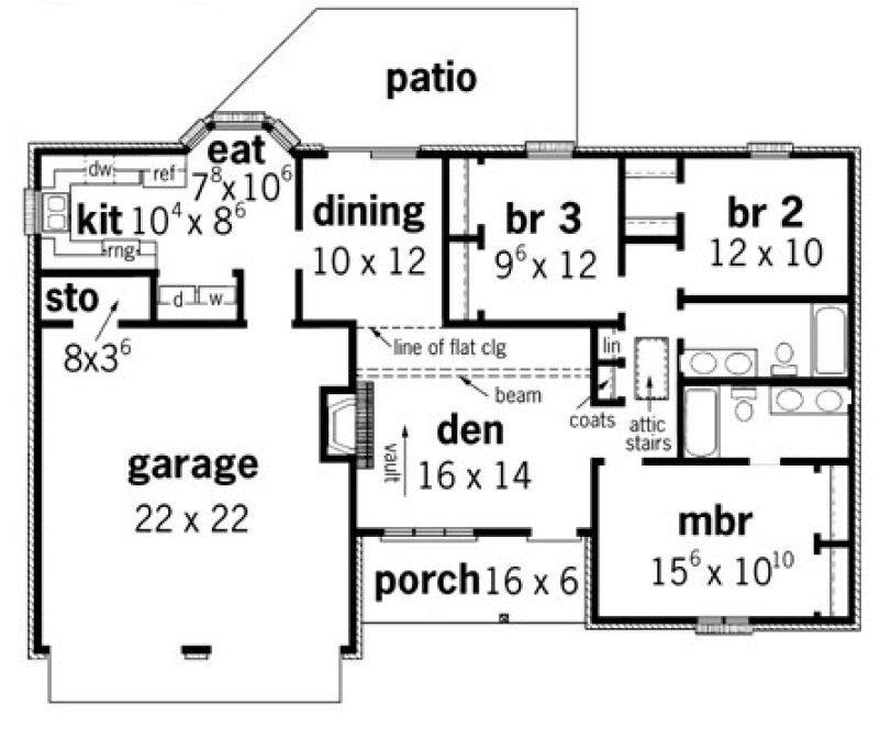 Main Floor Plan for House Plan #401021