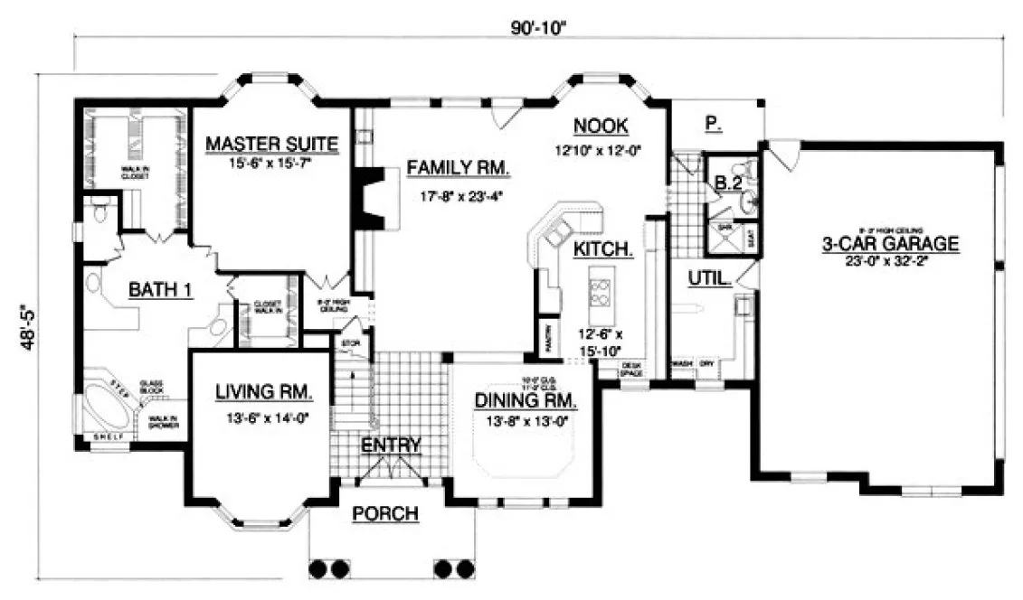 Main Floor Plan for House Plan #447963