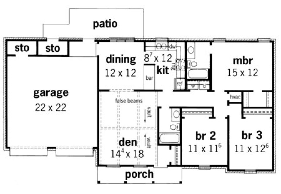 Main Floor Plan for House Plan #402021