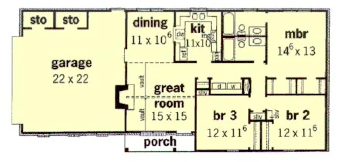 Main Floor Plan for House Plan #406021