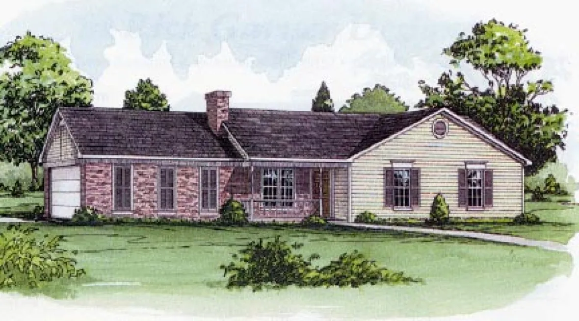 Full Rendering for House Plan #406021