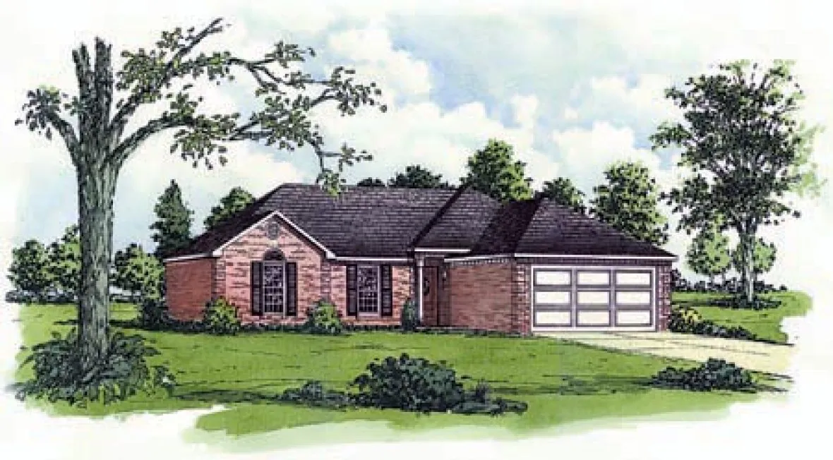 Full Rendering for House Plan #407201